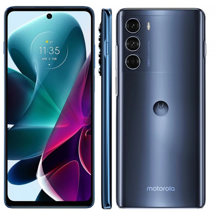 Oferta Relâmpago Celular Motorola Moto G200 5G Azul 256GB, 8GB RAM, Tela de 6.8”, Câmera Traseira Tripla de 108MP, Android 11 e Processador Snapdragon 888 Octa-Core